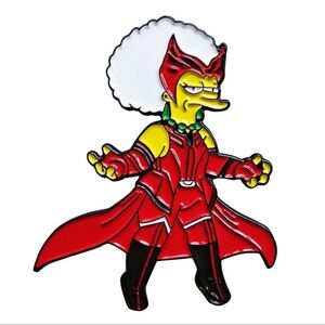 The Simpsons Cosplay Scarlet Witch Wanda Maximoff Enamel Pin, Patty Bouv…